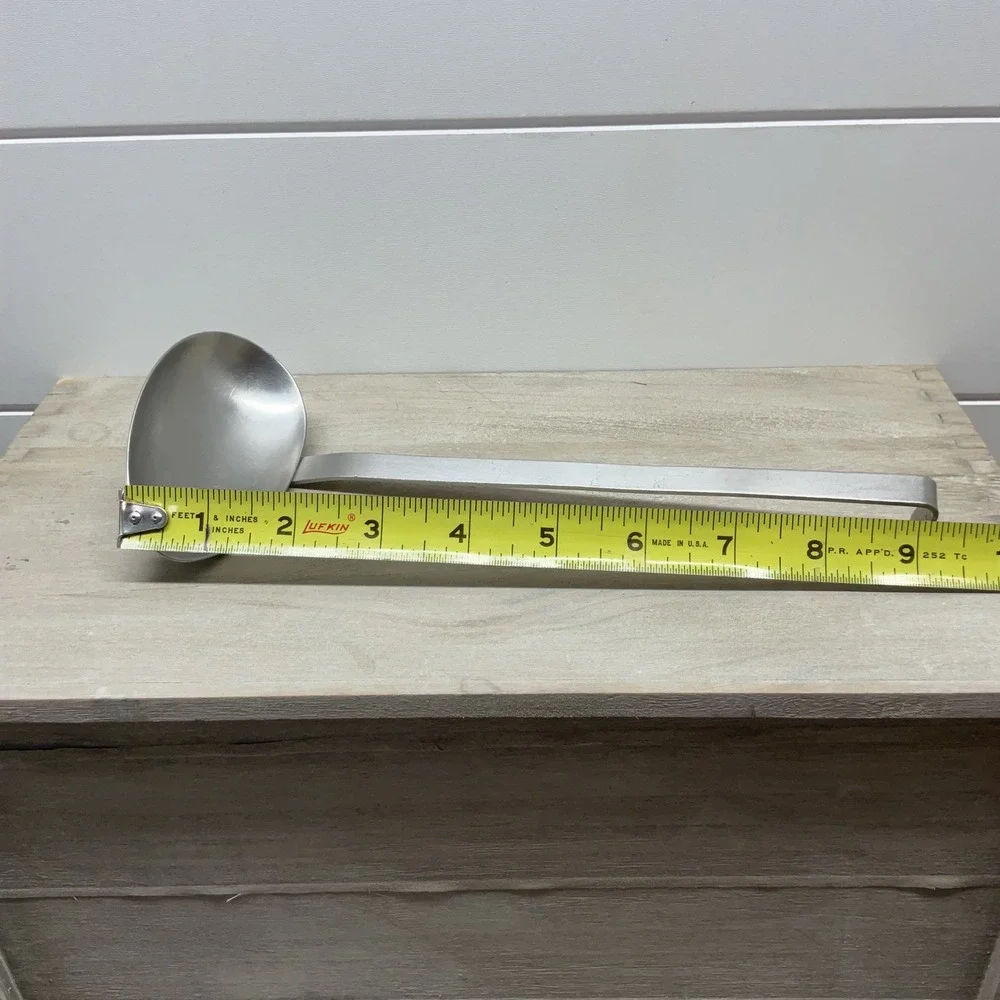 Vintage Sola Holland Stainless Steel Soup Ladle Hook Handle Made in Holland MCM